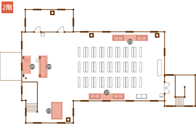2階展示室の平面図