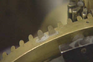 歯車の歯の修理跡の写真